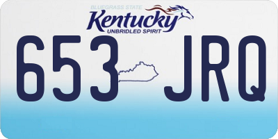 KY license plate 653JRQ