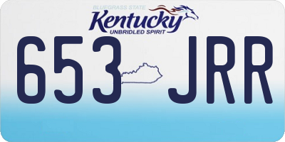 KY license plate 653JRR