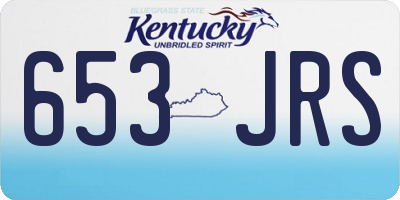 KY license plate 653JRS
