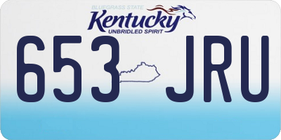 KY license plate 653JRU