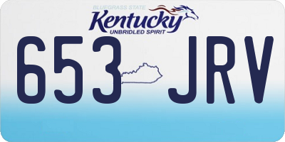 KY license plate 653JRV