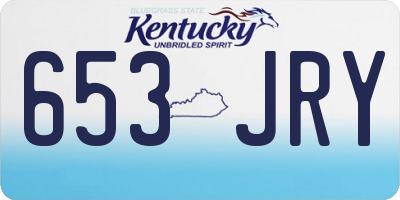 KY license plate 653JRY