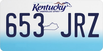 KY license plate 653JRZ