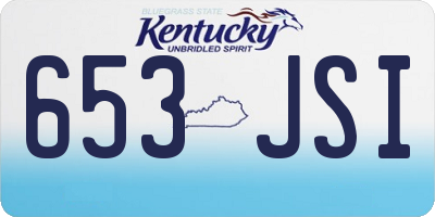 KY license plate 653JSI