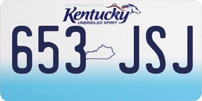 KY license plate 653JSJ
