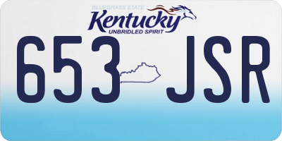 KY license plate 653JSR