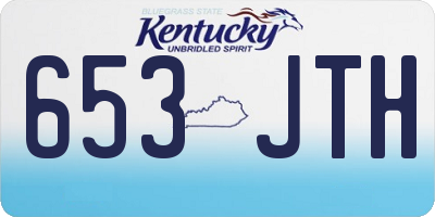 KY license plate 653JTH