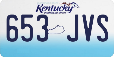 KY license plate 653JVS
