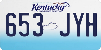 KY license plate 653JYH