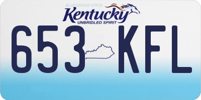 KY license plate 653KFL