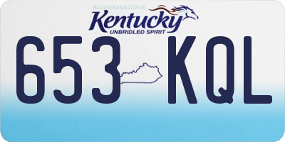 KY license plate 653KQL