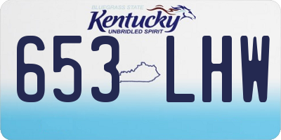 KY license plate 653LHW