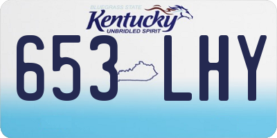 KY license plate 653LHY