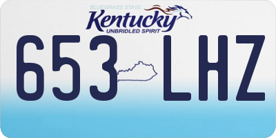 KY license plate 653LHZ