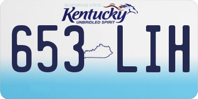 KY license plate 653LIH