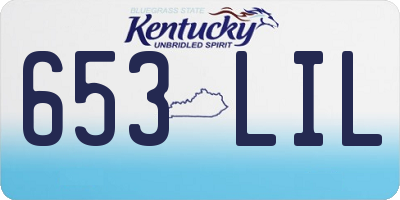 KY license plate 653LIL