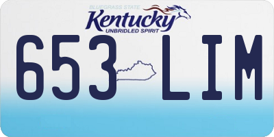 KY license plate 653LIM