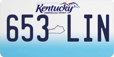 KY license plate 653LIN
