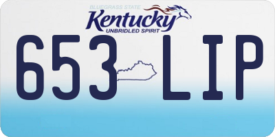 KY license plate 653LIP