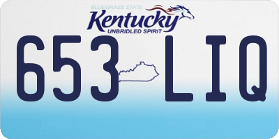 KY license plate 653LIQ