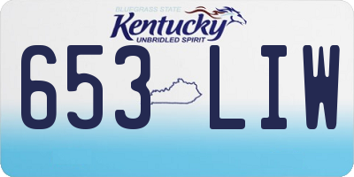 KY license plate 653LIW