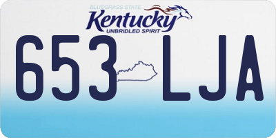 KY license plate 653LJA