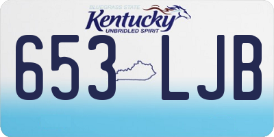 KY license plate 653LJB