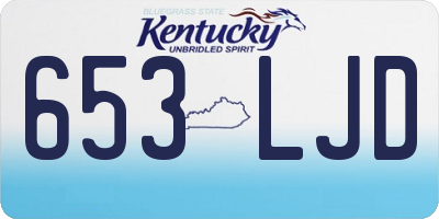 KY license plate 653LJD