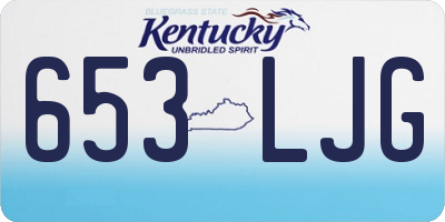 KY license plate 653LJG