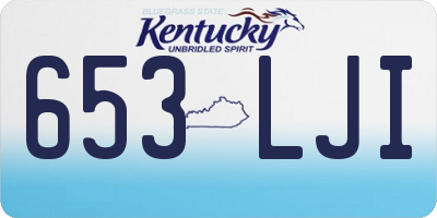 KY license plate 653LJI