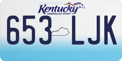 KY license plate 653LJK