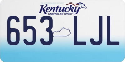 KY license plate 653LJL