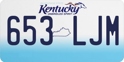 KY license plate 653LJM