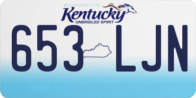 KY license plate 653LJN