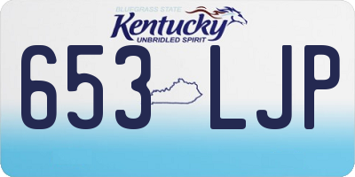 KY license plate 653LJP