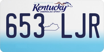 KY license plate 653LJR