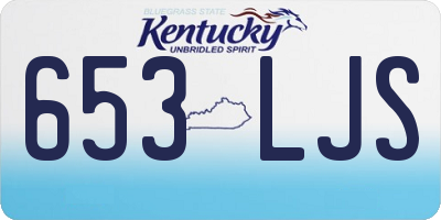KY license plate 653LJS