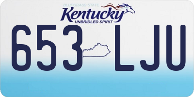 KY license plate 653LJU