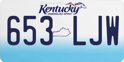 KY license plate 653LJW
