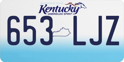 KY license plate 653LJZ