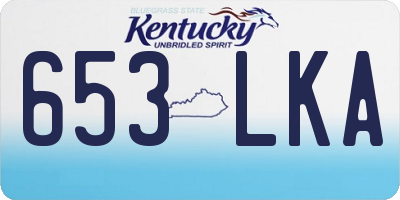 KY license plate 653LKA