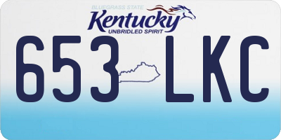 KY license plate 653LKC
