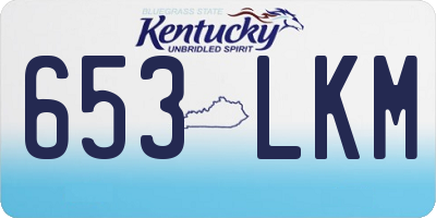 KY license plate 653LKM