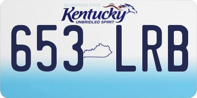 KY license plate 653LRB