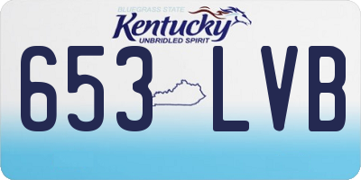 KY license plate 653LVB