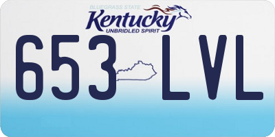 KY license plate 653LVL