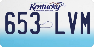 KY license plate 653LVM