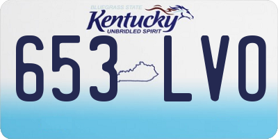 KY license plate 653LVO