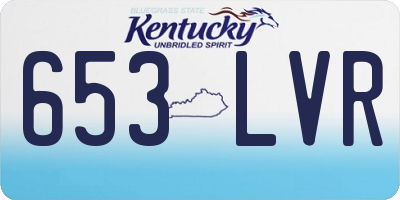 KY license plate 653LVR