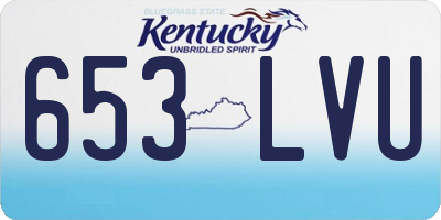 KY license plate 653LVU